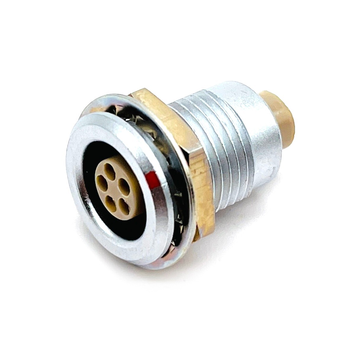 Lemo Swiss B Series EGG-1B-305 5-Contact Fixed Socket, Nut Fixing