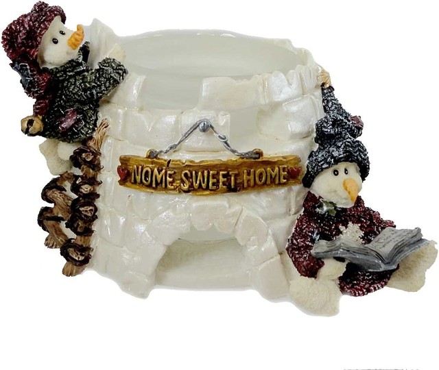 Boyds Bears Resin Yukon & Kodiak Nome Sweet Home Winter Snowman Votive -... Boyds Bears Resin Yukon & Kodiak Nome Sweet Home Winter Snowman Votive -...