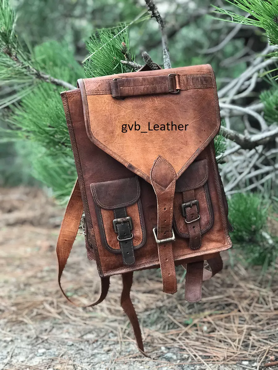 Adult Quality 2 in 1 Leather Backpack Bag Shoulder Briefcase