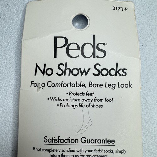 Peds No Show Socks Womens Shoe Size 5-11 White Mid Cut Cotton Nylon Blend 6 Pair - Picture 7 of 9