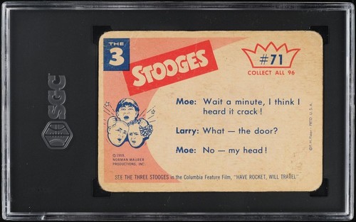 1959 Fleer The 3 Stooges Getting Even With Moe #71 SGC 1 - Picture 2 of 2