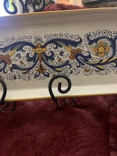 Ceramica Nova Deruta Handpainted Ceramic Appetizer Handled Tray Italy 10.5x5