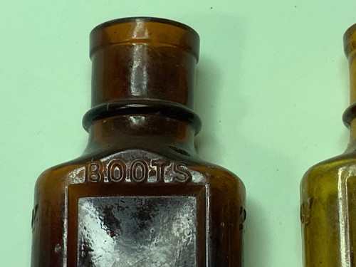 boots fluid beef 2oz glass bottles & JU-vis 2oz 512498 3 chemist medicine bottle - Picture 23 of 24
