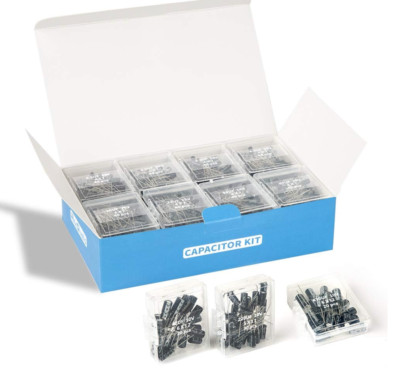 REXQualis 24Value 696pcs Electrolytic Capacitor Assortment Kit Range 0.1uF-1000u