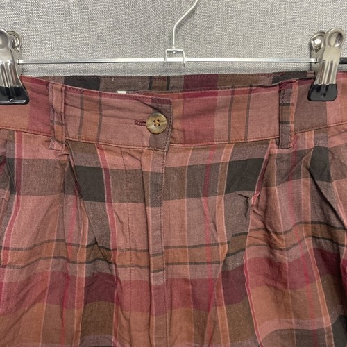 Sportsgirl Womens Shorts Size Small Red Check Vintage High Paperbag Mom 5412 - Picture 4 of 11