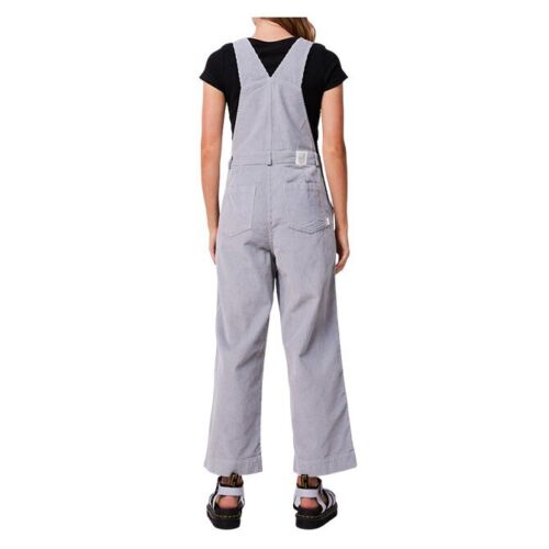 Afends Grey Corduroy Organic Cotton Dungarees Overalls - Size M 10 - Picture 11 of 11