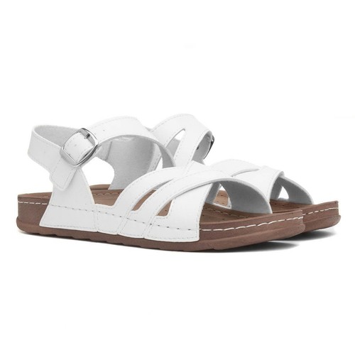 Comfy Steps Womens Sandals White Adults Ladies Strappy Buckle Marmaris SIZE - Picture 6 of 8