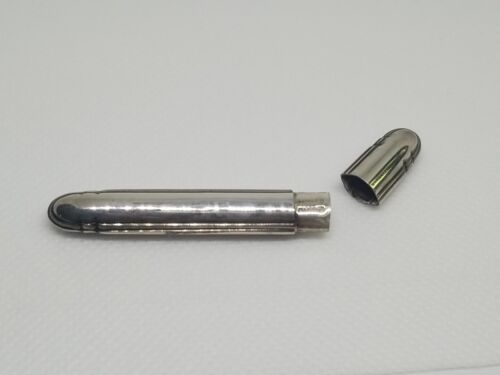 Sterling Silver Needle Case Holder Tube Tobacco Snuff Container 2.5" 3.38g - Picture 2 of 17