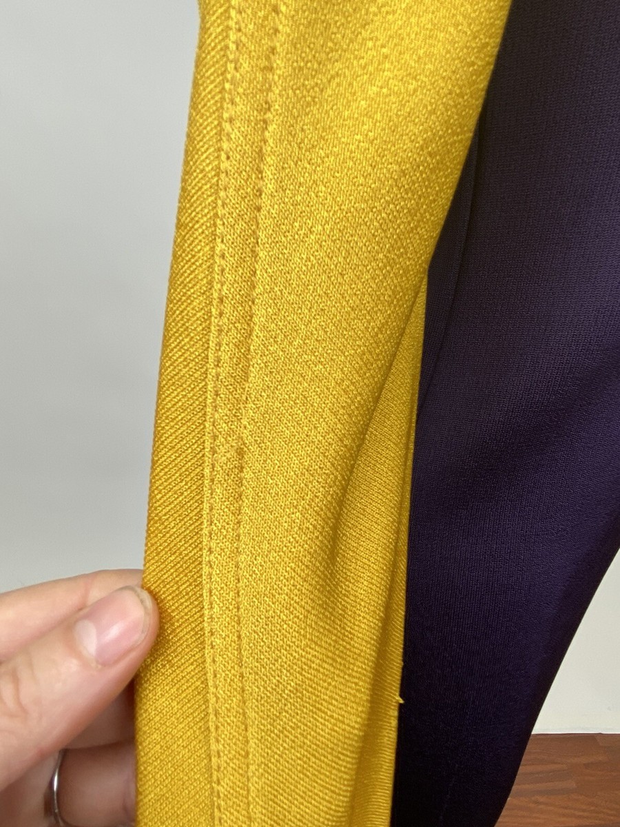 Vintage Gianni Versace 80s リネン ロングワンピース Gianni Versace 1980s Color Block Mock Neck Knit Dress Yellow