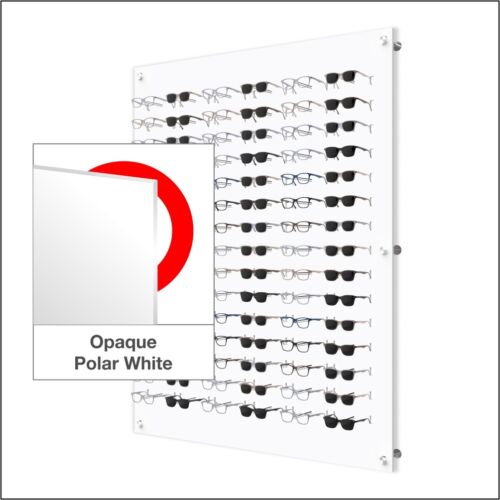 Wall mount Acrylic Optical Frame Display with Hardware - In Polar White (90FH) - Picture 3 of 6