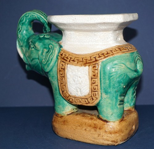 Antique ~ Ching ~ Old Character~ DOUBLE MARK ~Shiwan Porcelain Elephant ~ - Picture 3 of 11
