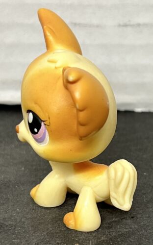 LPS Littlest Pet Shop #96 Cream Tan Chihuahua Puppy Dog Pink Purple Dot Eyes - Picture 2 of 10