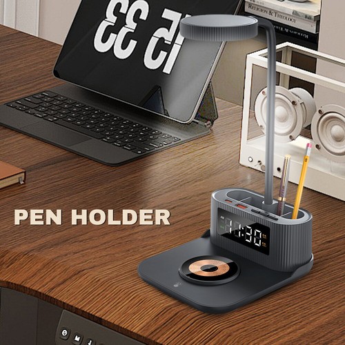 LED Desk Light Dimmable Touch Sensor Table Bedside Reading Lamp Wireless Charger - Picture 3 of 12