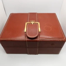Rolex 72.04.01 S.A Geneve Leather & Wood Watch Box With Wallet
