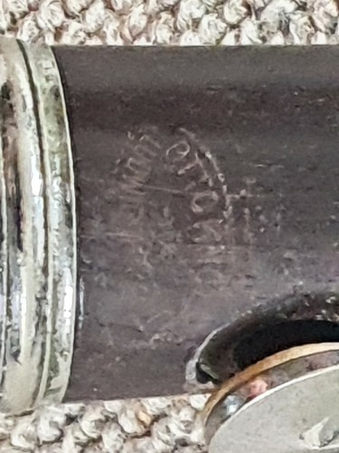 old wooden Bb (?) Clarinet with 4 rings Albert System "Otto Knoll Ludwigshafen" - Picture 5 of 12