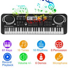 Electronic 61 Key Kids Boy Girl Digital Music Piano Keyboard Musical Instrument