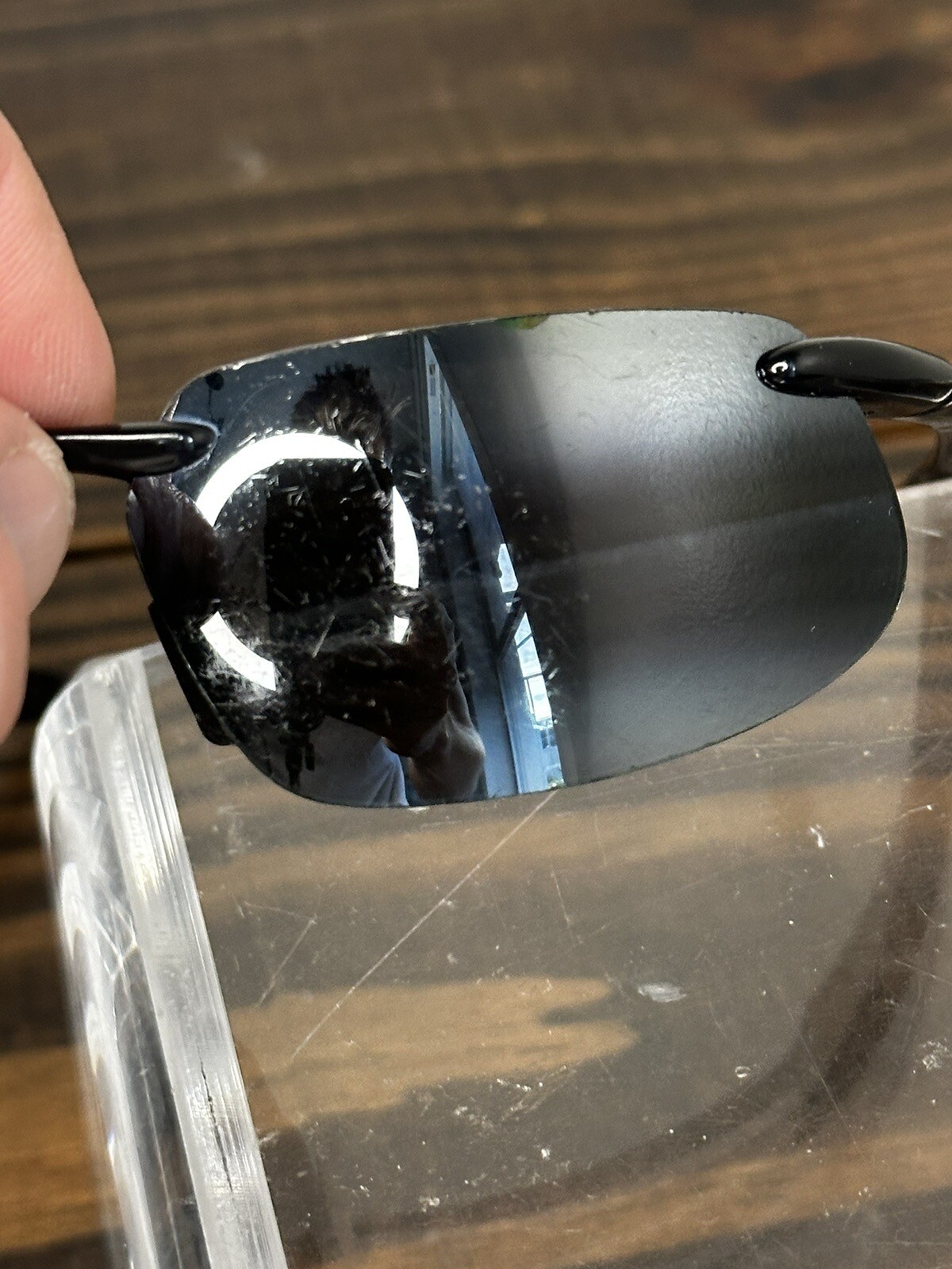 Maui Jim MJ SPORT KANAHA MJ 40902 Black Wrap Rimless Sunglasses