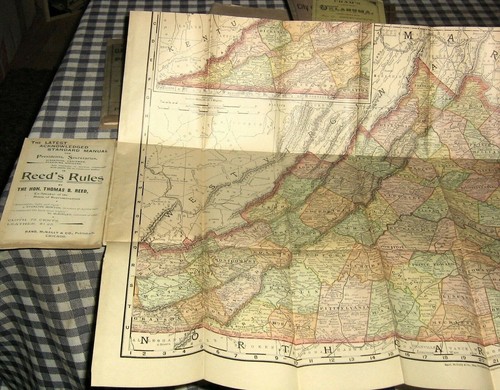 Mapa de bolsillo indexado vintage 1906 de Escocia Rand McNally, sistema ferroviario, ciudades - Imagen 3 de 6