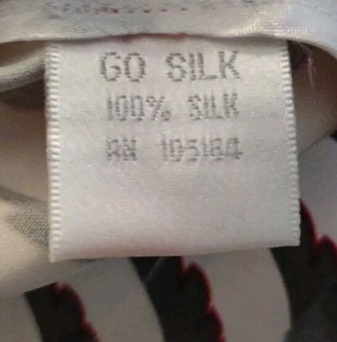 Go Silk Woman 100% Silk Blouse Sz L Ivory Black Red Sleeveless Side Slit. NWT.SH - Picture 15 of 15