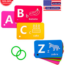 ABC Flash Cards for Kids. Waterproof Silicone. Early Learning Toy for Toddlers