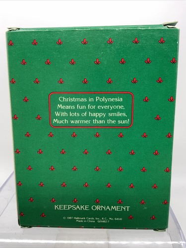 1987 Hallmark Keepsake Ornament Windows of the World Polynesia 3rd In Series New - Picture 3 of 6
