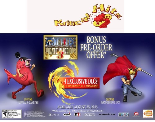 RARE ONE PIECE PIRATE WARRIORS 3 PS4 PREORDER ITEM (USA) GAME SOLD SEPARATELY!! - Picture 1 of 1