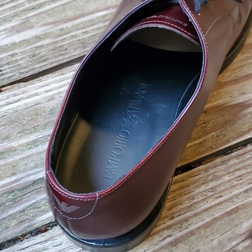 Emporio Armani Derby Shoes Men’s 8.5 Made In Italy Style X4C350 - Picture 6 of 12