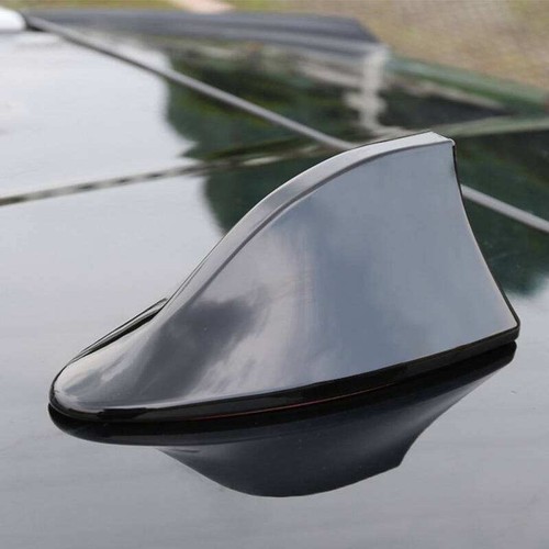 Fin Roof Car Antenna Black Shark Radio FM/AM Antena Cover Accessories Universal - Picture 2 of 9