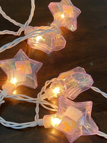 Disney Tinkerbell String Lights Set Vintage Star Shape Decor Plug in 9 ft - Picture 2 of 12