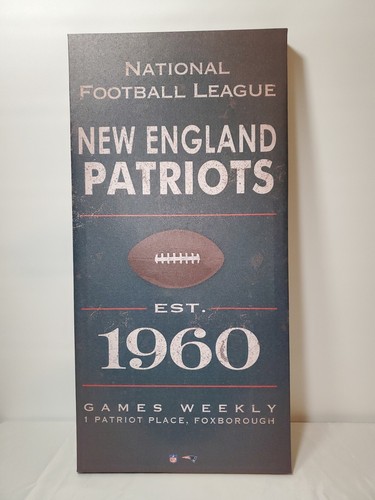 New England Patriots Est. 1960 Leinwand Wandschild NFL - 24 x 12 x 2 cm - Bild 1 von 6