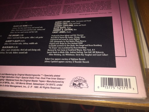 MFSL SEALED Albert Collins Robert Cray Johnny copeland 0115 PRISTINE SHOWDOWN ** - Picture 7 of 10