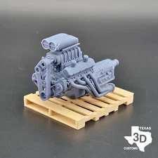 1/24 1/25 Blown 572 BBC model engine resin 3D printed multiple Hat Options