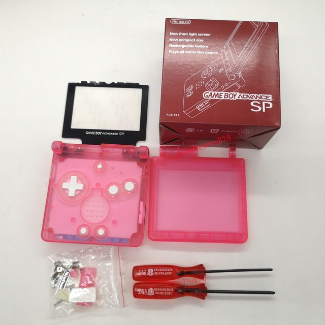 New Transparent Pink Housing Case Cover For Gameboy Advance SP GBA SP Shell New Transparent Pink Housing Case Cover For Gameboy Advance SP GBA SP Shell