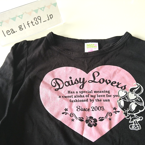 Camisa Manga Larga Daisy Lovers 110cm/43.3 Pulgadas Niños Negro Corazón Niñas Japón Usada - Imagen 1 de 14