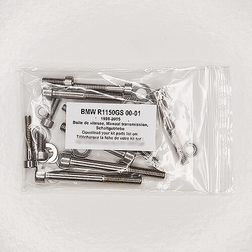 BMW R1150GS 00-01 1998-2005 Kit vis BTR inox moteur complet R1150 GS - Imagen 3 de 3