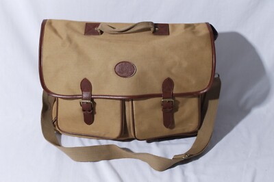 ラルフローレン LeatherTrimmedCanvas メッセンジャーバッグ VTG Rugby Polo Ralph Lauren Canvas Leather Shoulder