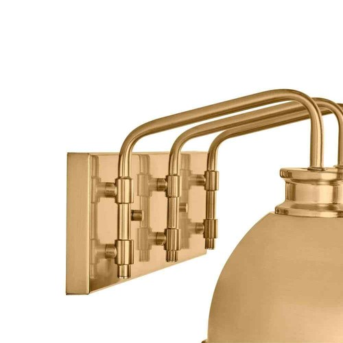 Hampton Bay Tallulah 24 in. 3-Light Gold Bathroom Vanity Light 51902 - Picture 5 of 6