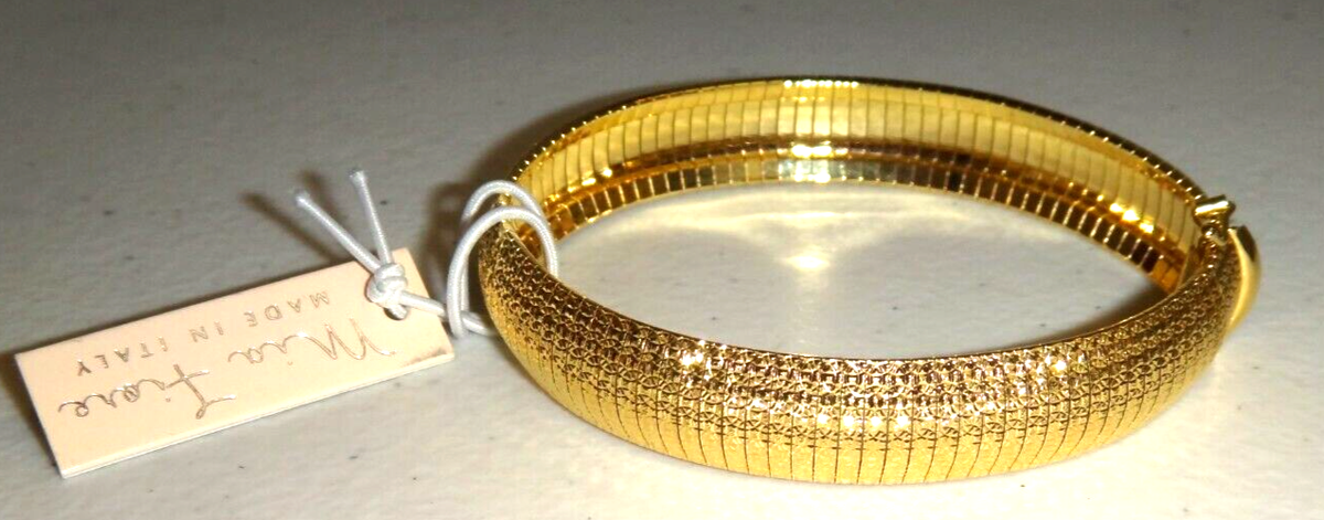 MIA FIORE Women's Wide Bangle Bracelet 18 kt Gold Plated Bronze