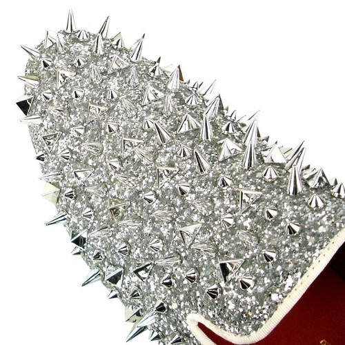 Mens Shoes silver spikes - Picture 3 of 8