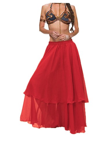 Chiffon Bauchtanz Doppelfalte 2 Lagen Rock Lang Maxirock C2 - Bild 50 von 65