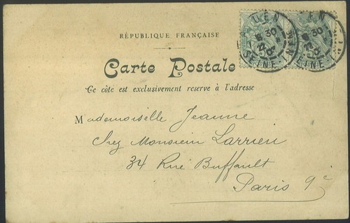 FRANCE POSTCARD, BONSECOURS MONUMENT JEANNE D'ARC, PICTURE ~1900 - Picture 2 of 2