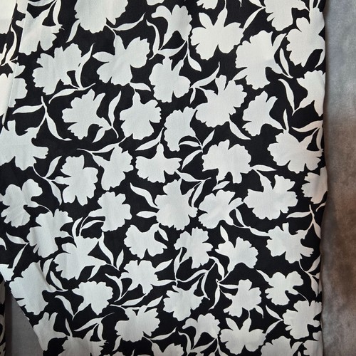 Michael Kors Plus Size Floral Belted Pants 22W Black white Relaxed Fit Flowy NWT - 第 9/13 張圖片