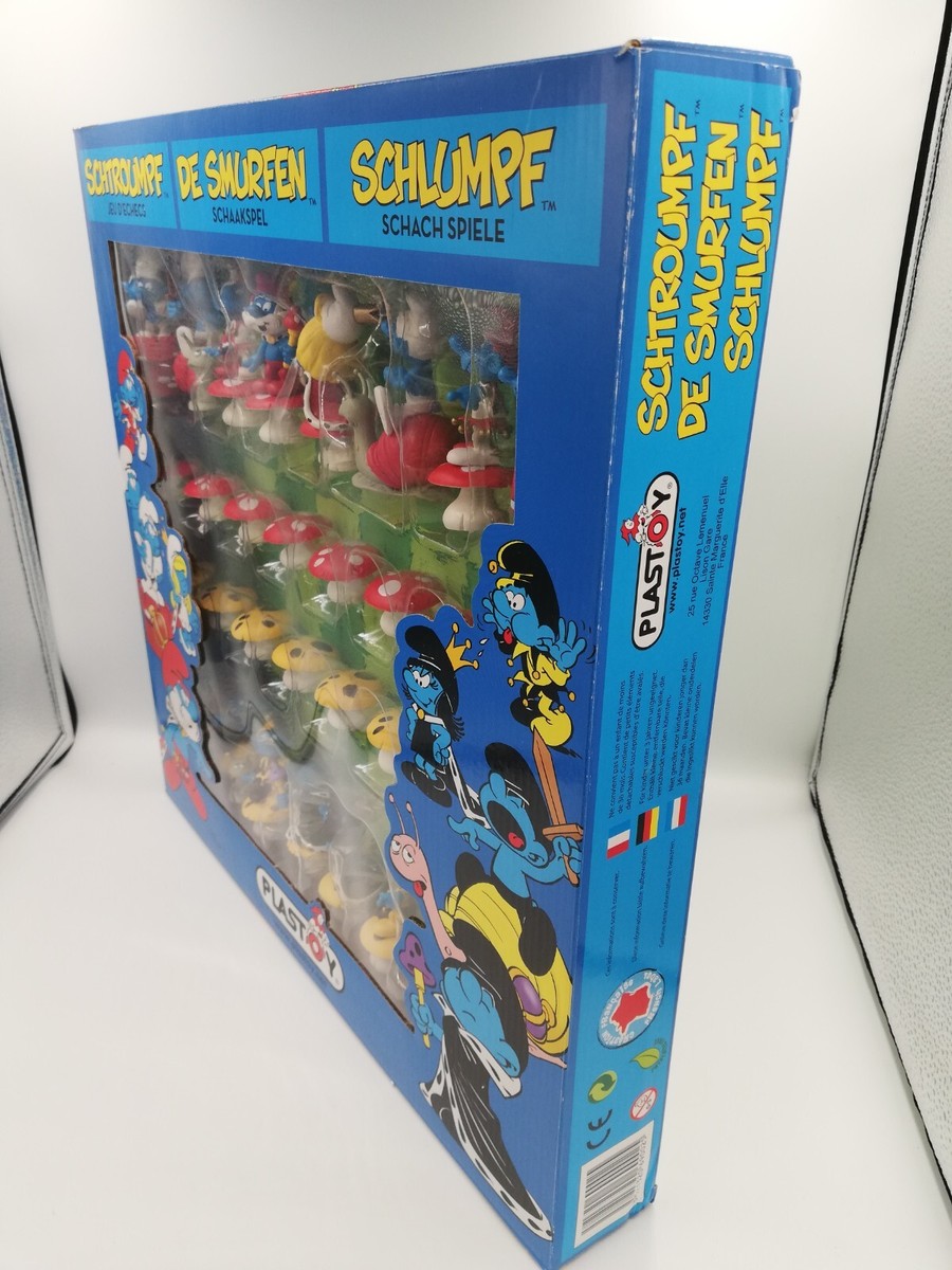 Plastoy Smurfs Chess Set with PVC Figures - 2009, RARE New Plastoy Smurfs Chess Set with PVC Figures - 2009, RARE New