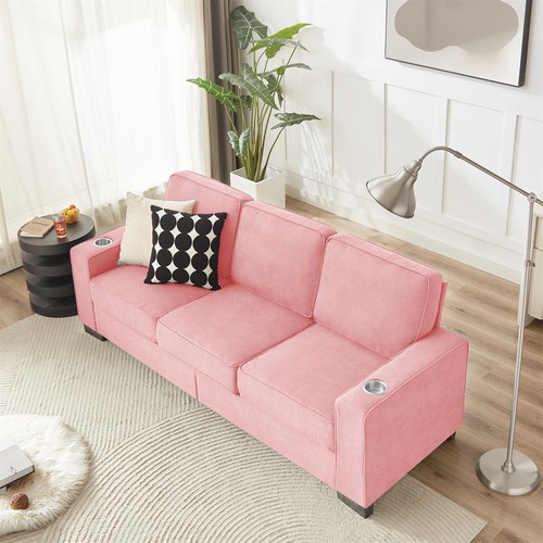 83.86'' 3 Seater Sofa Couch Loveseat Sofa Upholstered Sofa Couch for Living Room - Picture 38 of 68
