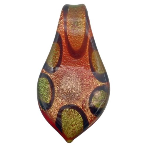 Fused Dichroic Art Glass Mixed Media Pendants Only Lot of 5 Pieces Multicolored - Picture 3 of 10