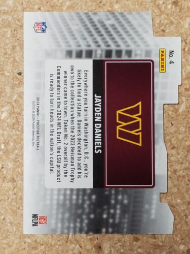 Jayden Daniels 2024 Prestige City Limits SP Rookie Parallel #4 Commanders RC - Bild 2 von 2