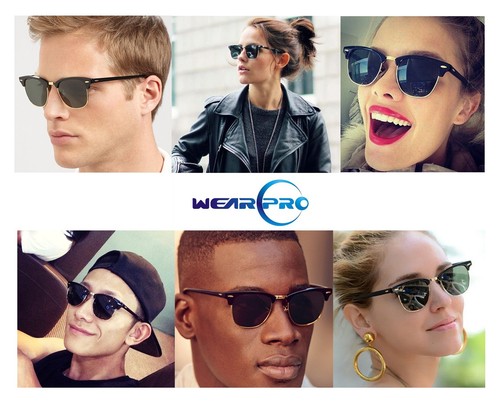 Occhiali da sole polarizzati uomo donna - retrò semi senza montatura marrone tartaruga casual - Foto 4 di 5