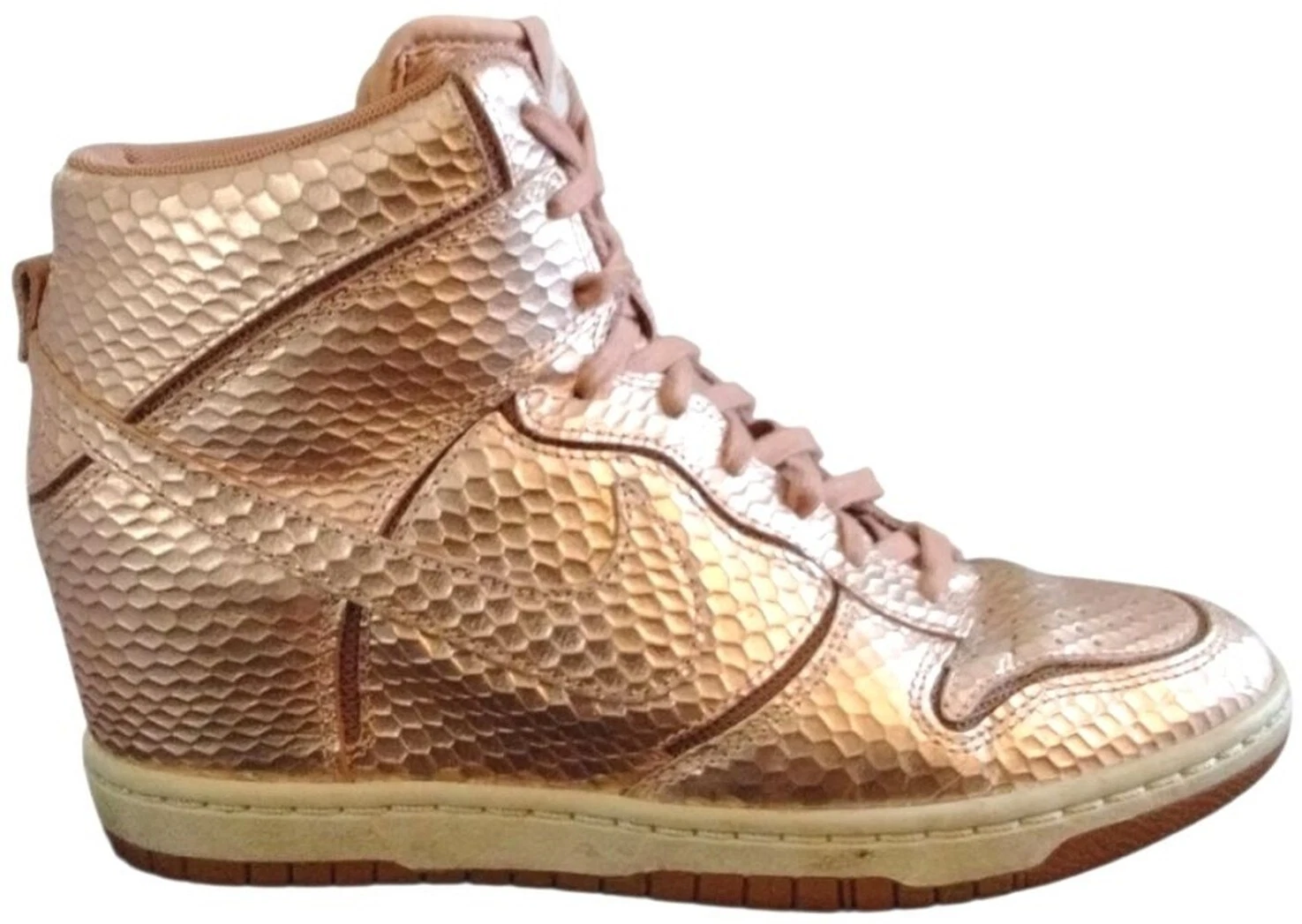 sky2019商品 Nike Dunk Sky Cut Out Premium High Metallic Red Bronze W for sale