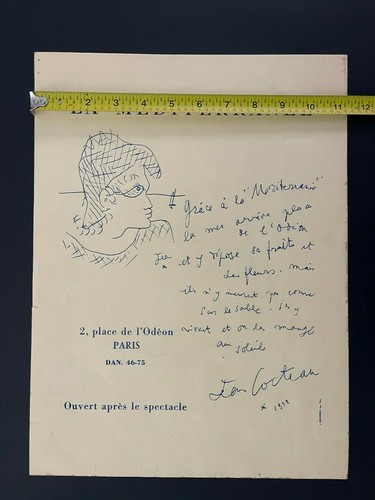 RARE: LA MEDITERRANEE by Jean Cocteau Double Sided Original Signed Poster | PGB - Picture 5 of 5