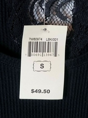 Lucky Brand Lace Inset Thermal Top 7W80974 Size Small - Picture 9 of 10